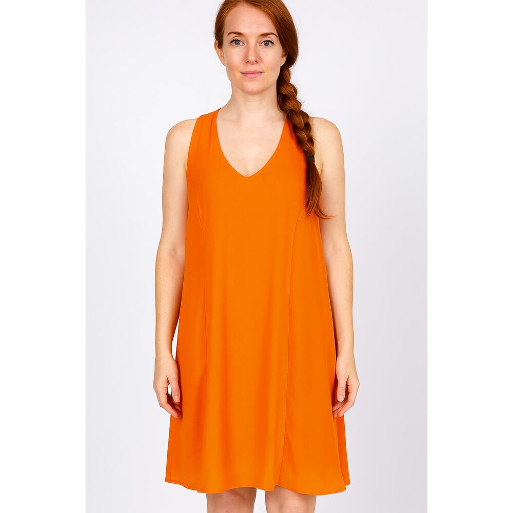 Ashley Stewart Women's Halter Style Dress Large Polyester Orange Sleeveless